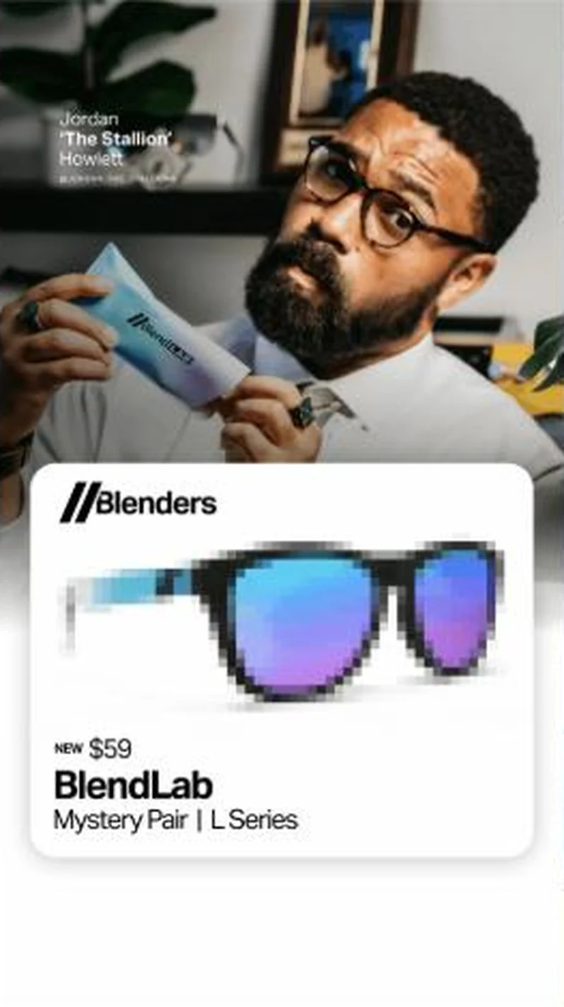 Blenders Eyewear ad creative