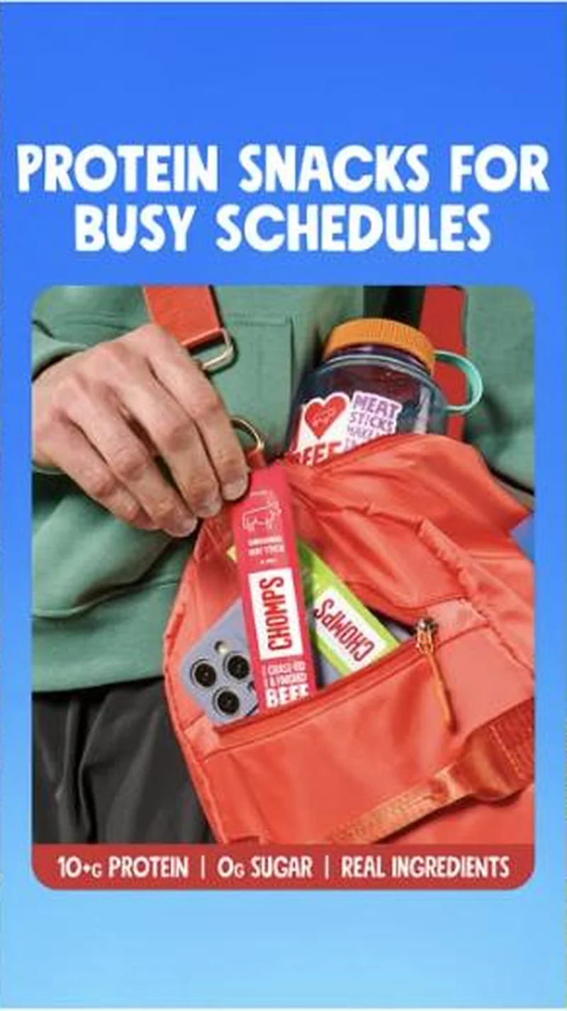 PROTEIN SNACKS FOR BUSY SCHEDULES, belt bag photo card