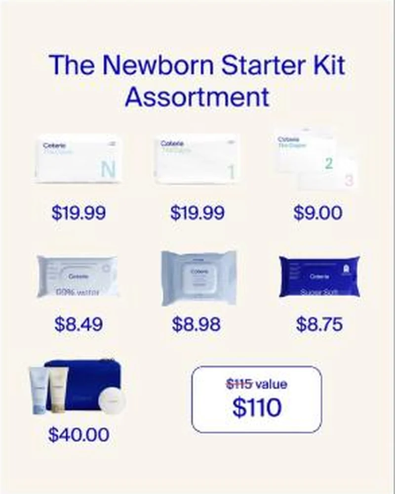Seven-item priced grid: $115 value to $110