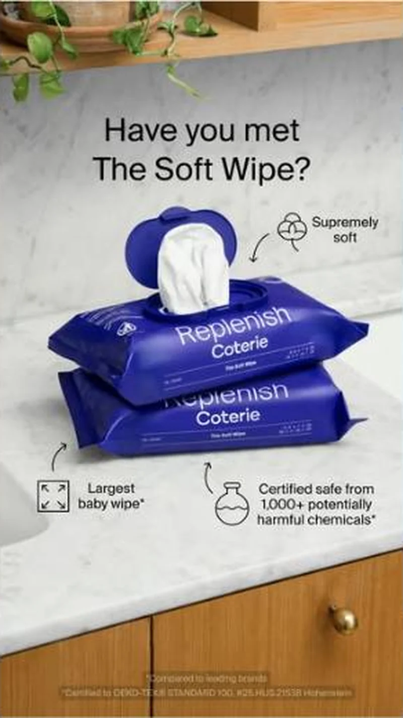 The Soft Wipe claim callouts: destination is the bare homepage