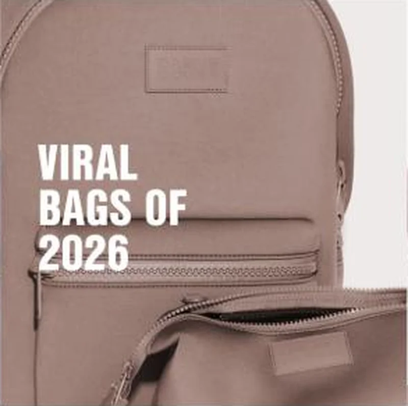 VIRAL BAGS OF 2026, mauve neoprene, pocket crop, near-identical