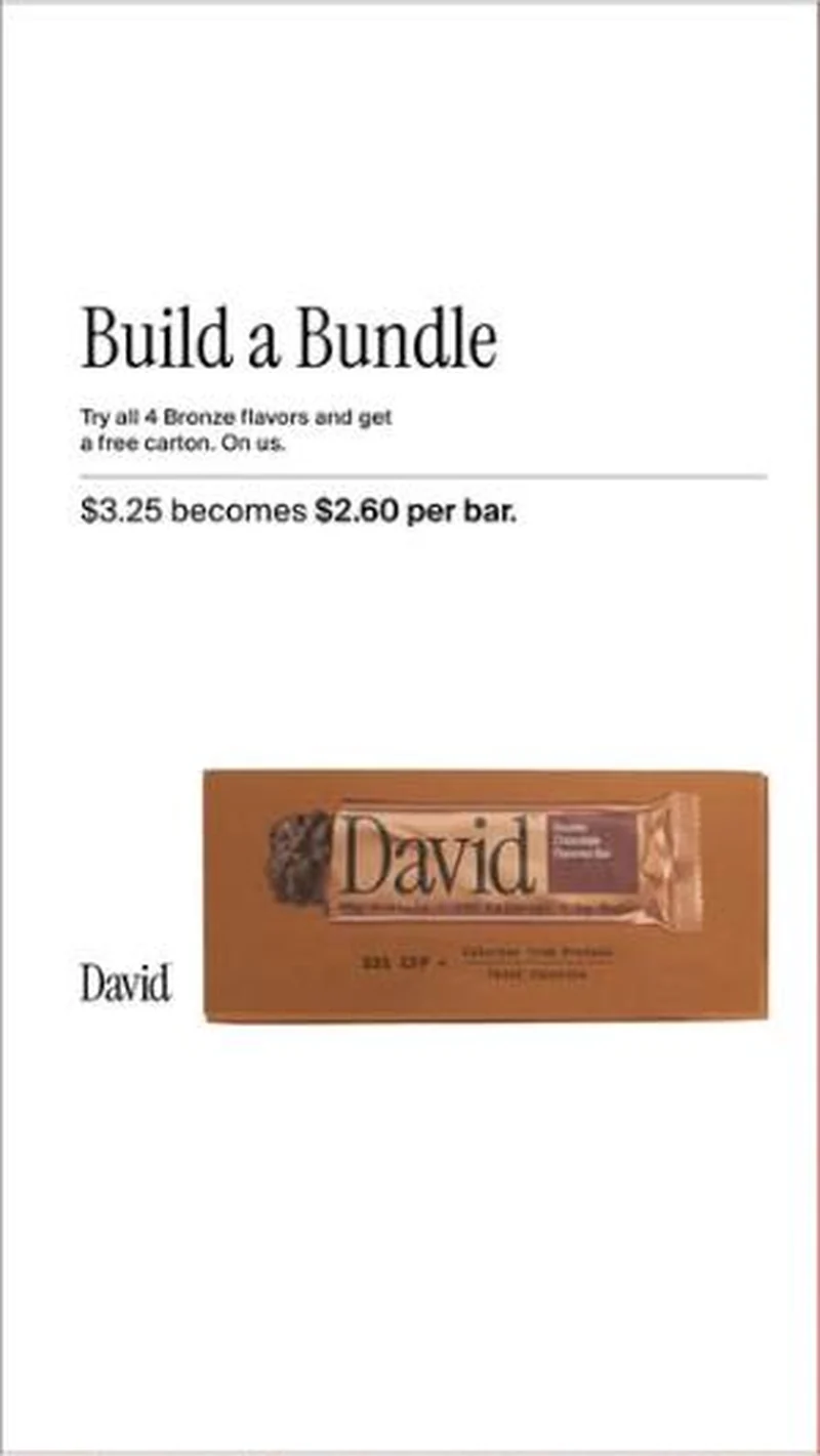 David Protein ad creative