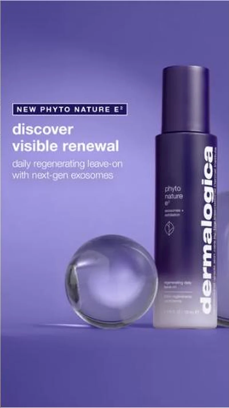 Discover visible renewal, bottle beside glass sphere