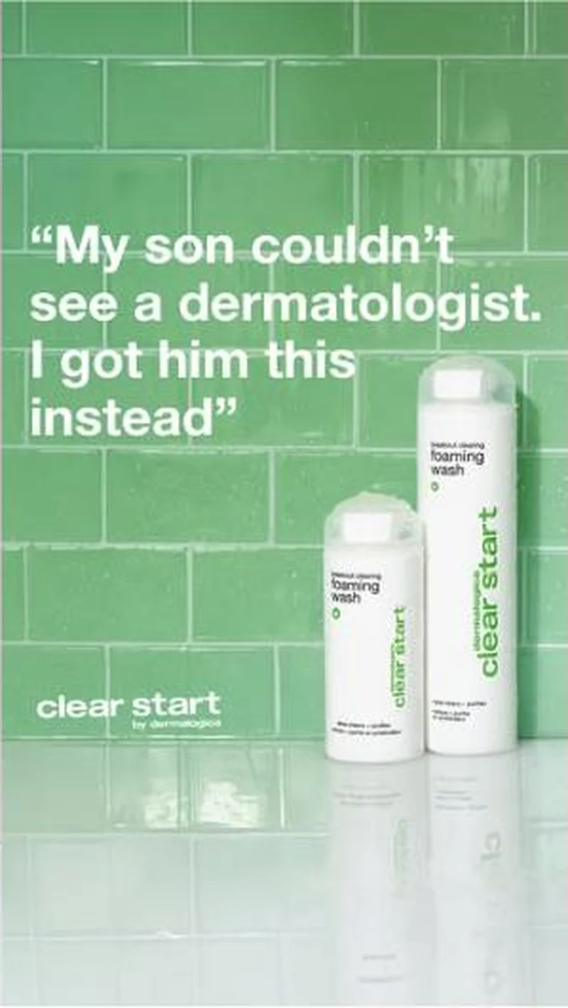 My son couldn't see a dermatologist, foaming wash