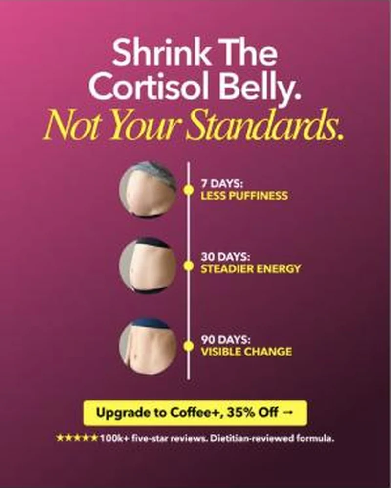 Shrink The Cortisol Belly, 7 / 30 / 90 day timeline