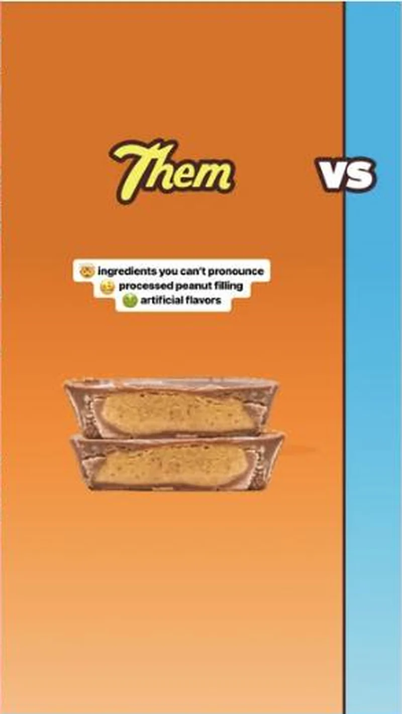 Ingredient list graphic, artificial fillers