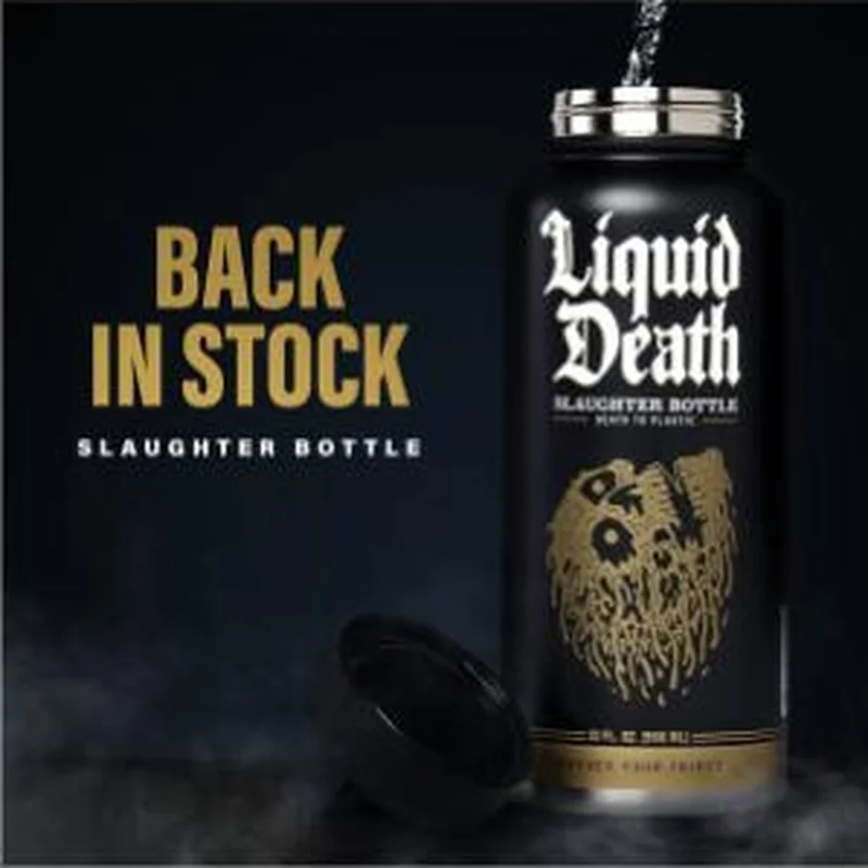 Reusable Slaughter Bottle in smoke, back in stock, get it now or regret everything forever