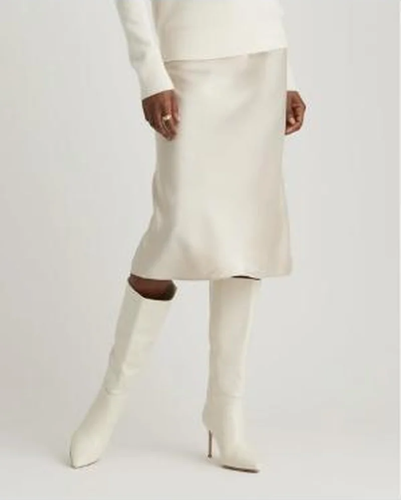 Copy test, cream silk skirt, biggest sale line