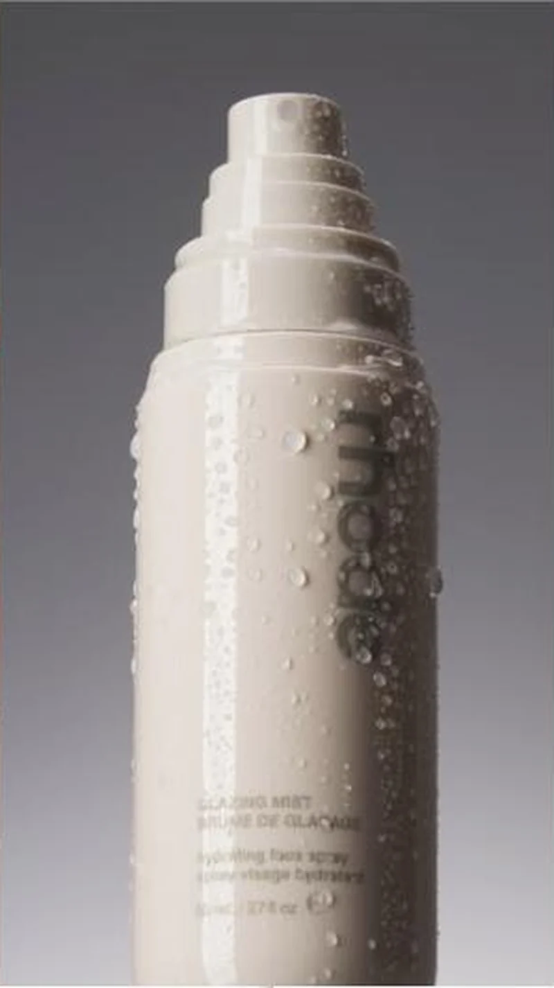 Glazing Mist bottle beaded with condensation