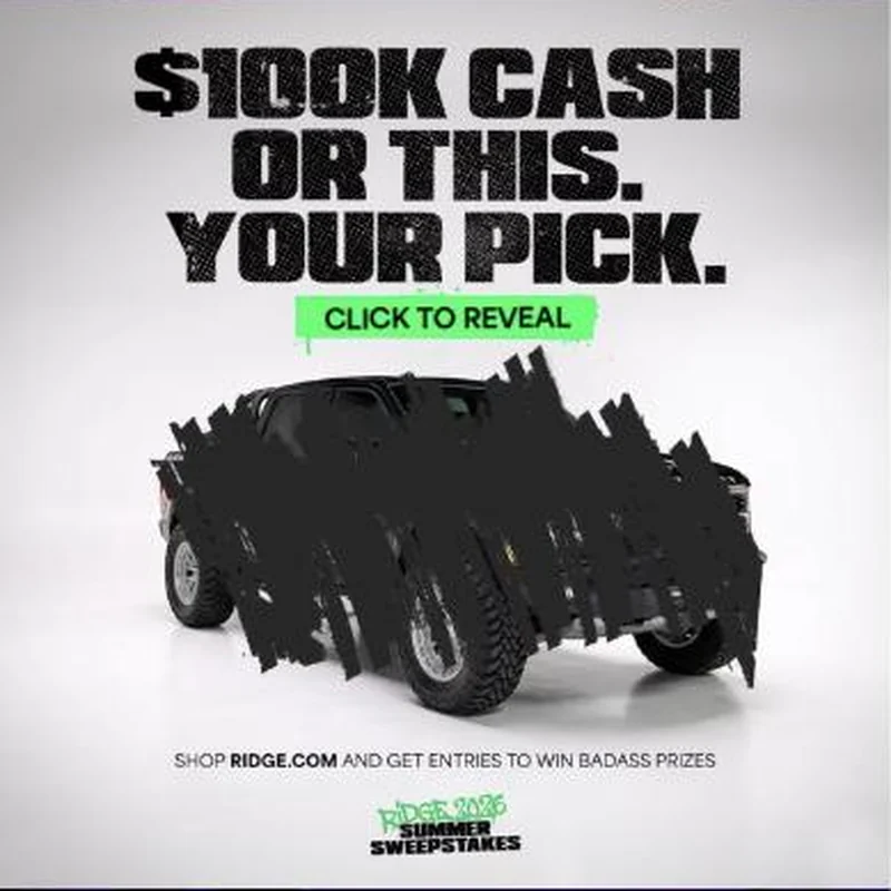 $100K CASH OR THIS. YOUR PICK.