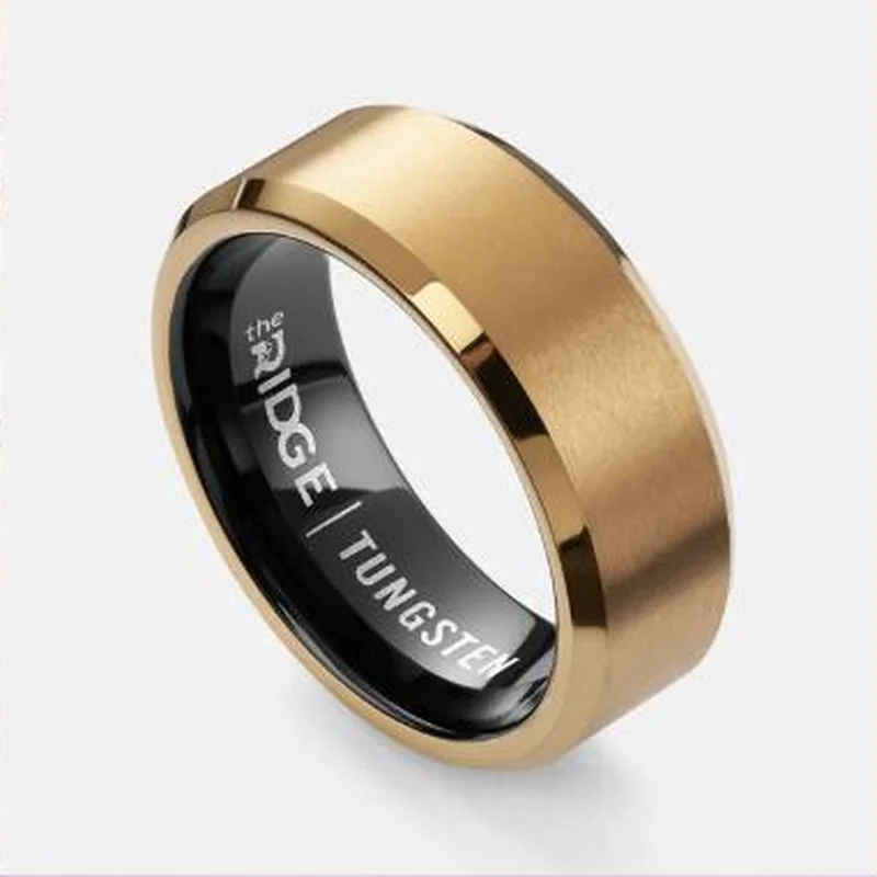 Gold beveled ring, finish still