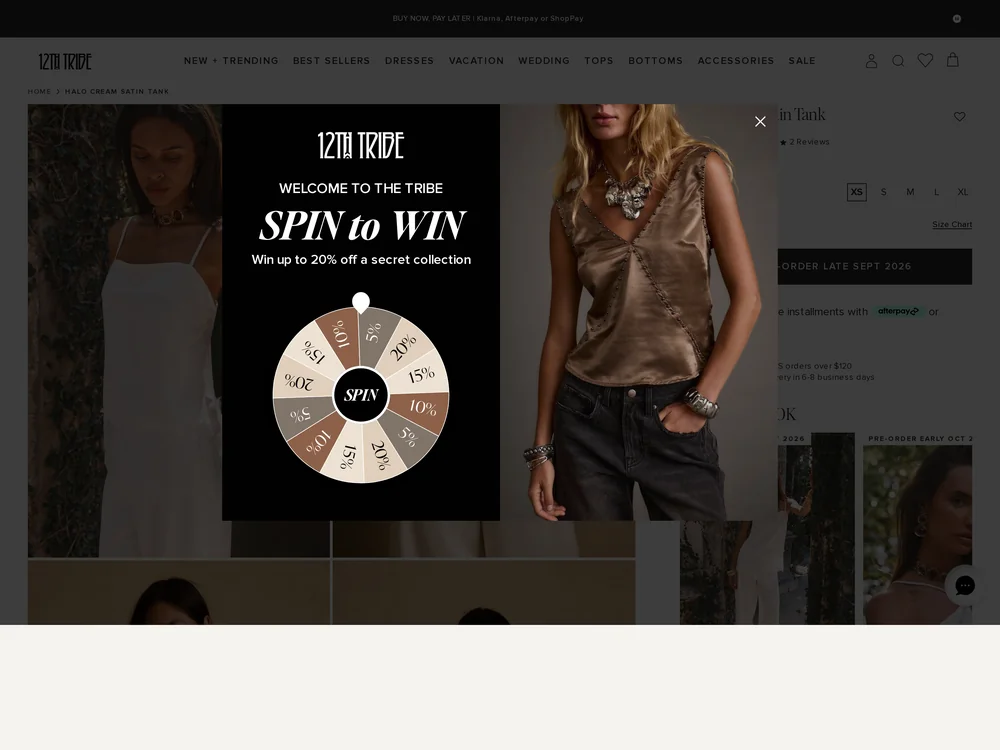 12th Tribe landing page
