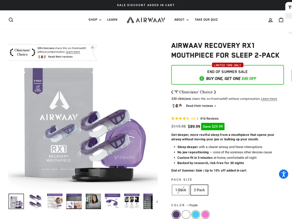 AIRWAAV landing page