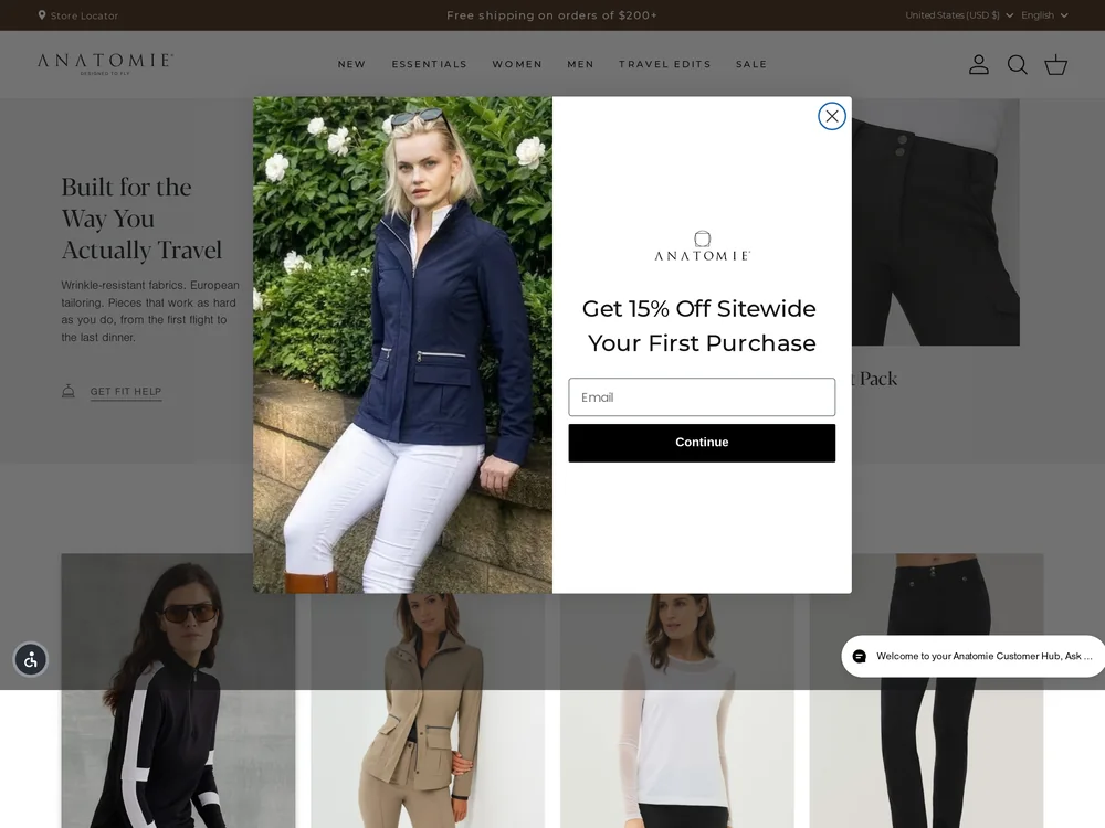 Anatomie landing page