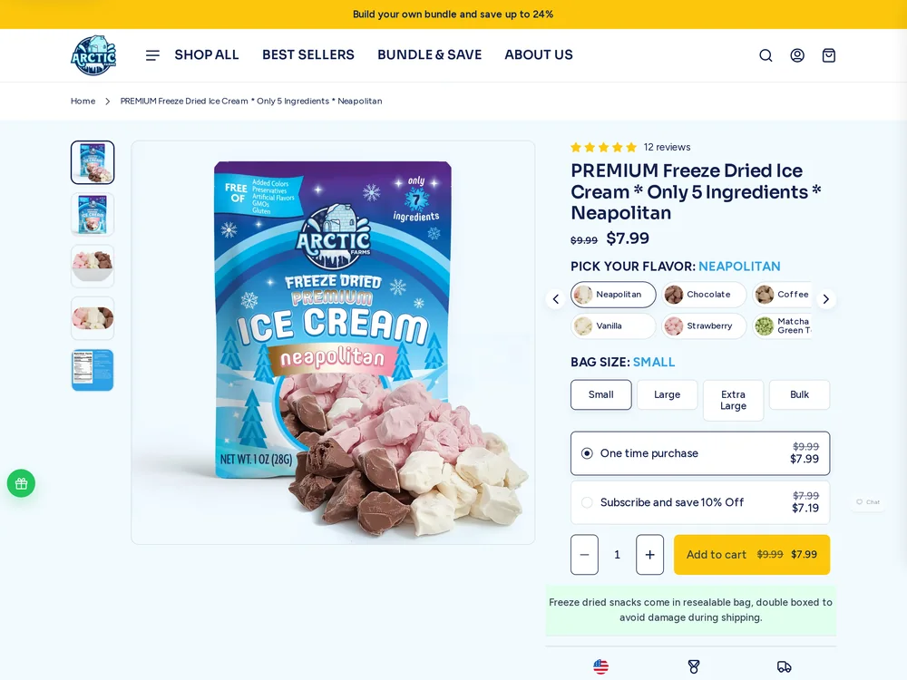 Arctic Farms landing page