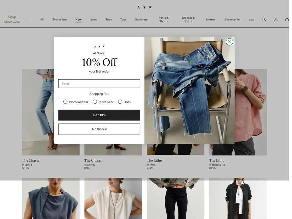 AYR landing page
