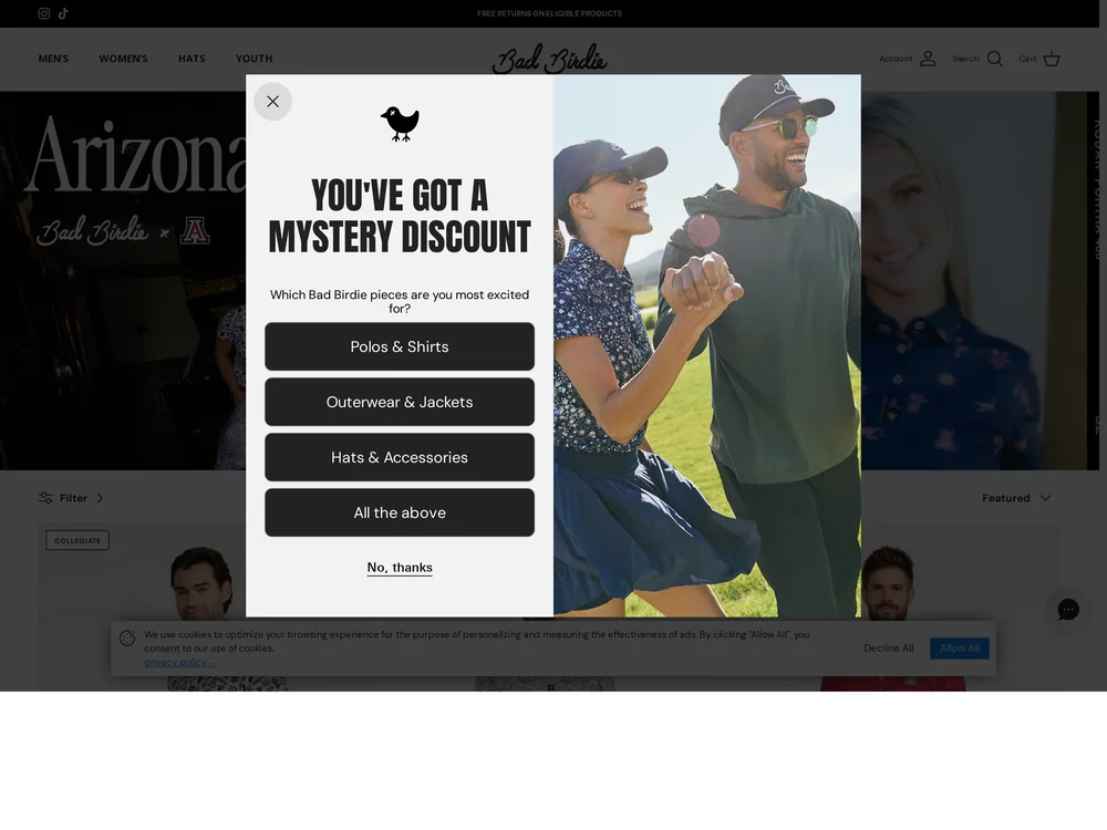 Bad Birdie landing page
