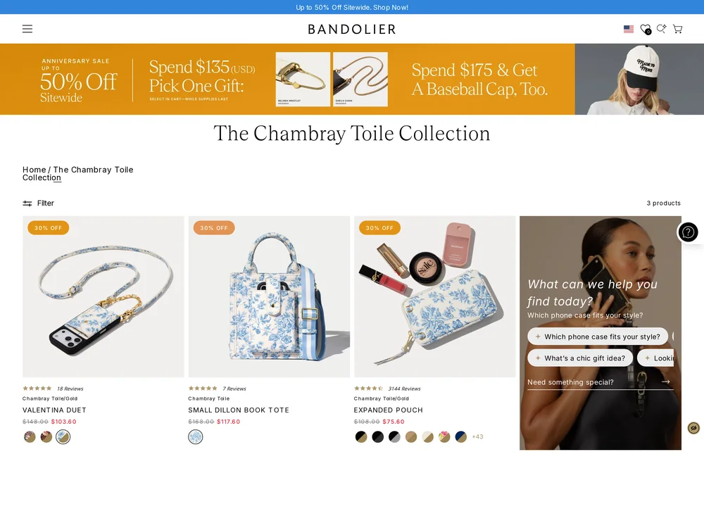 Bandolier landing page