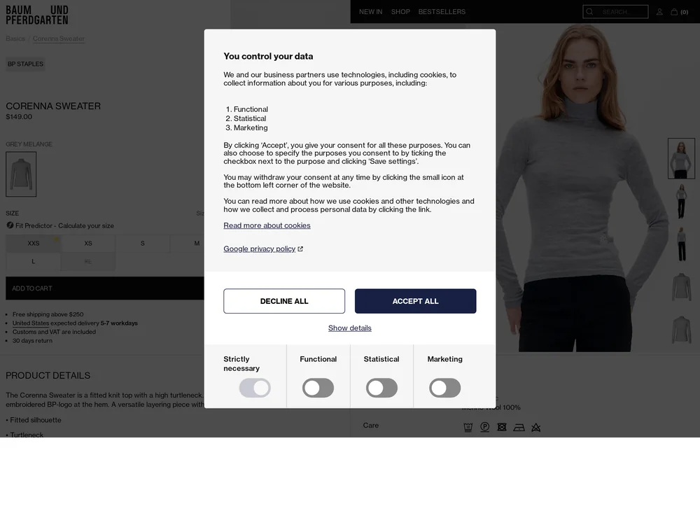 Baum und Pferdgarten landing page