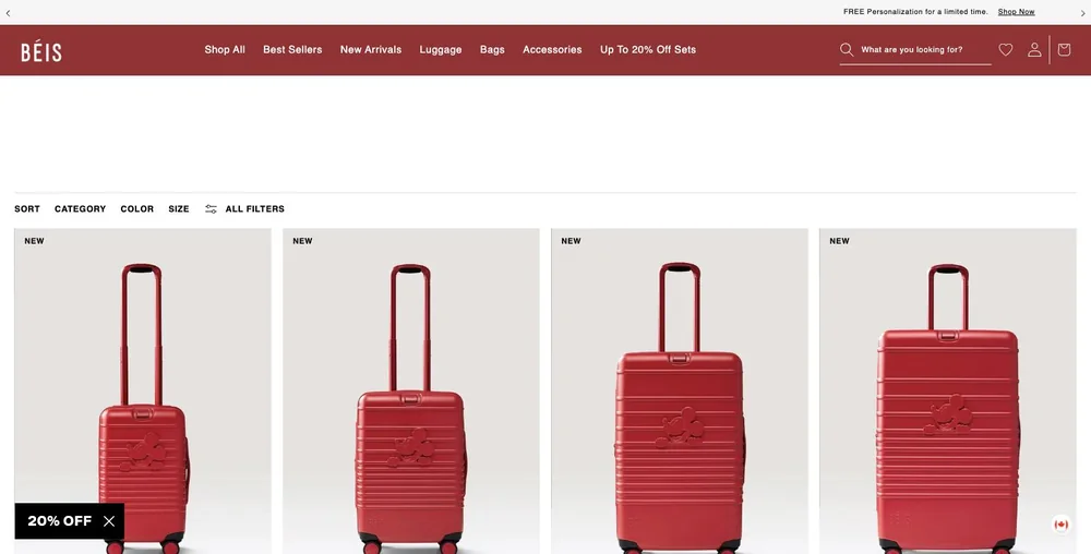 BÉIS landing page