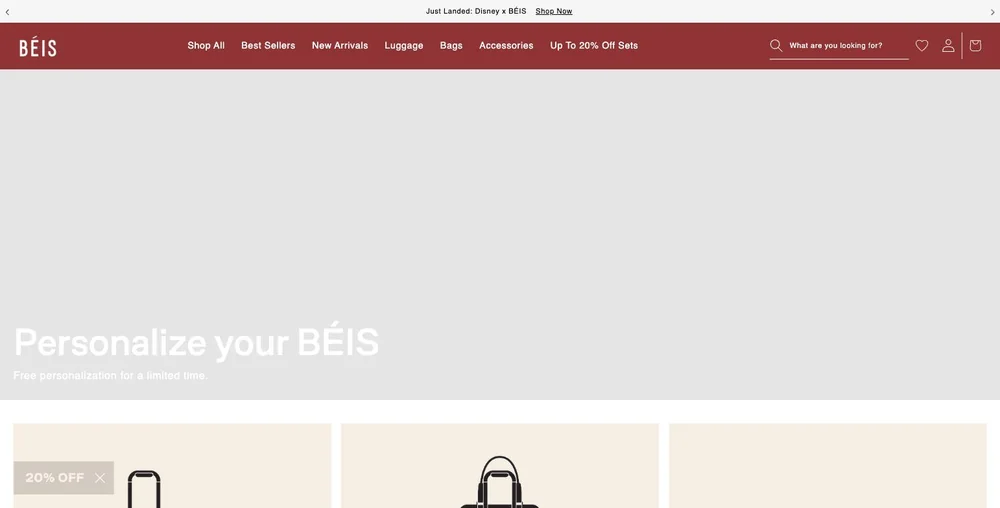 BÉIS landing page