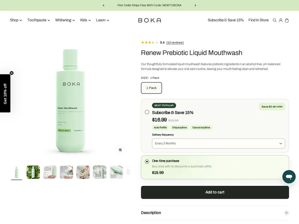 Boka landing page