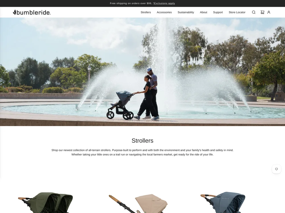 Bumbleride landing page
