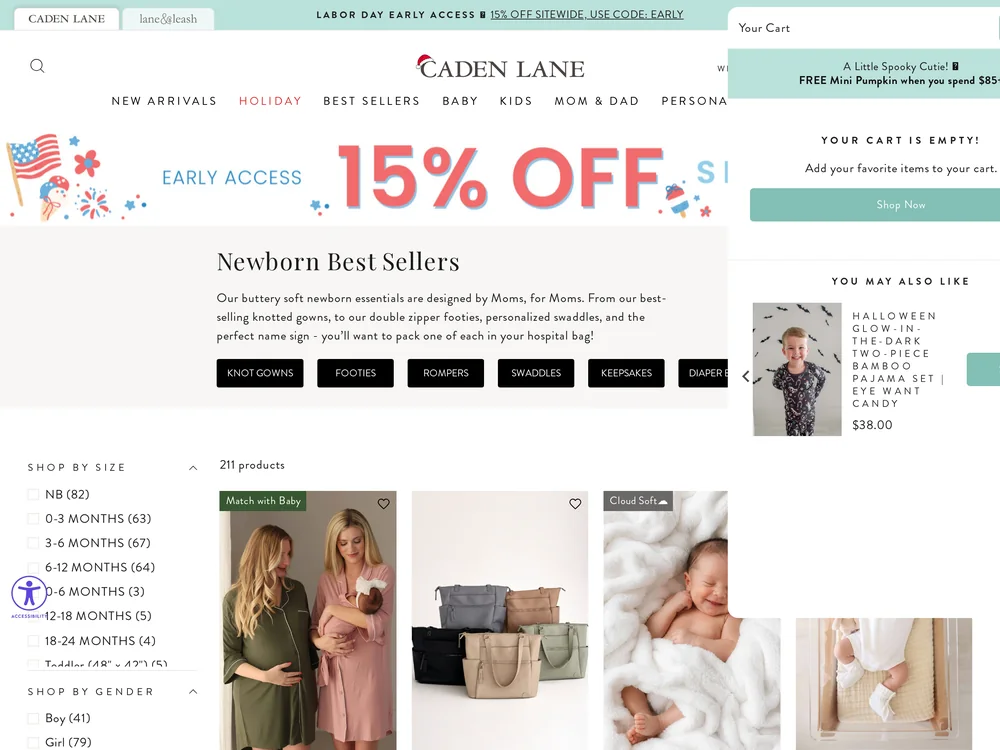 Caden Lane landing page