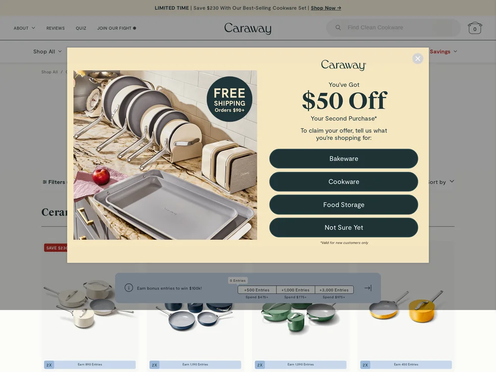 Caraway landing page