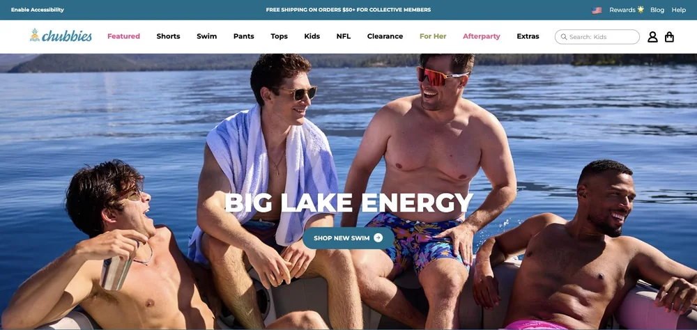 Chubbies landing page