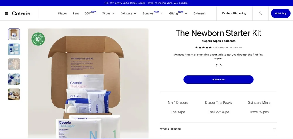 Coterie landing page