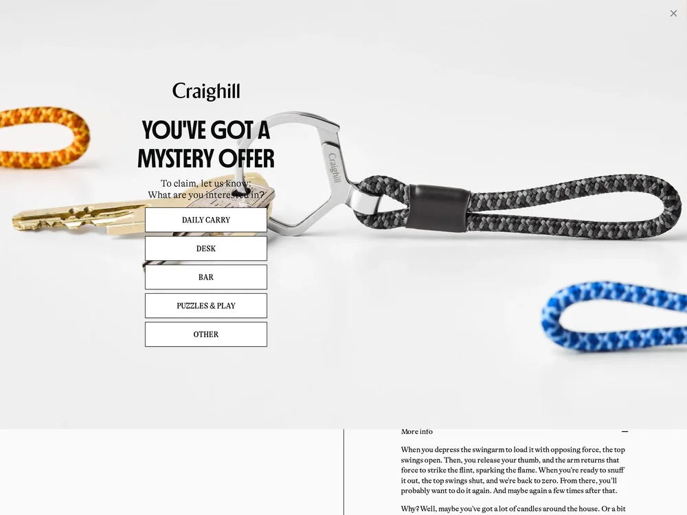 Craighill landing page