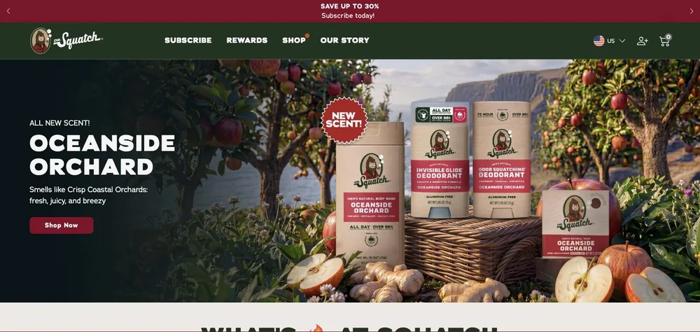 Dr. Squatch landing page