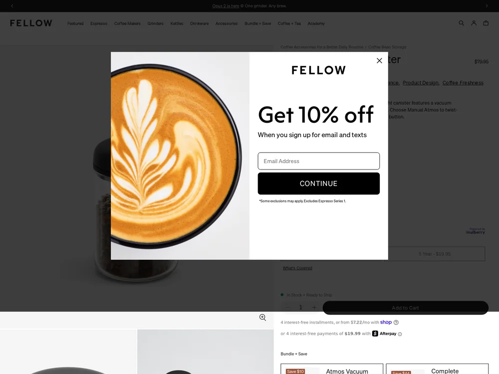 Fellow landing page