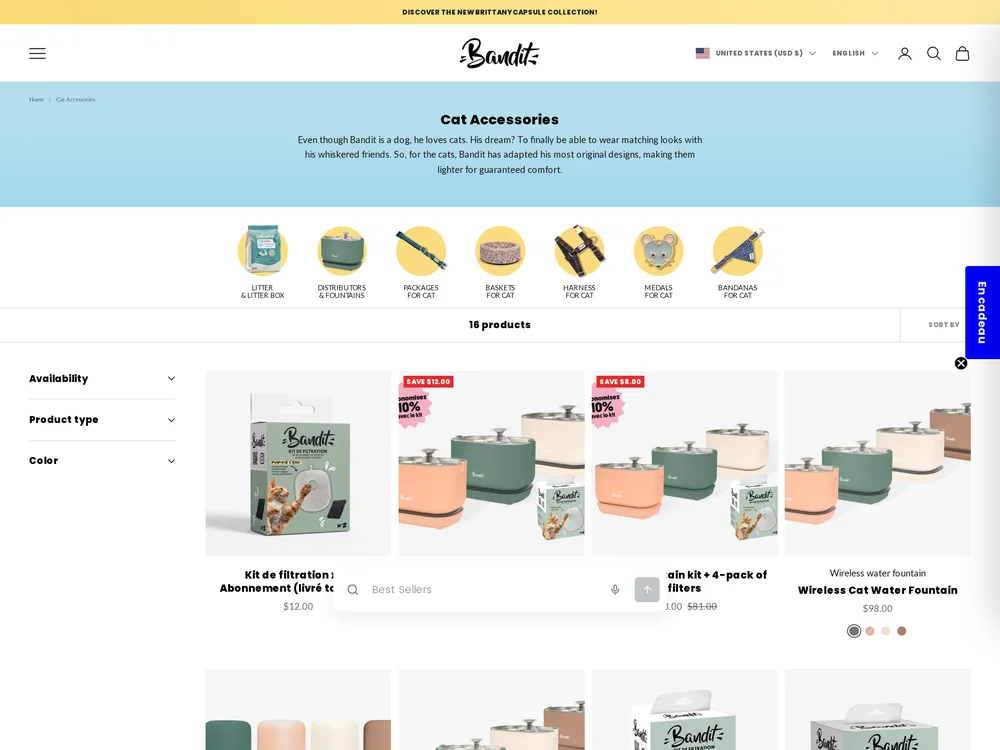 French Bandit landing page