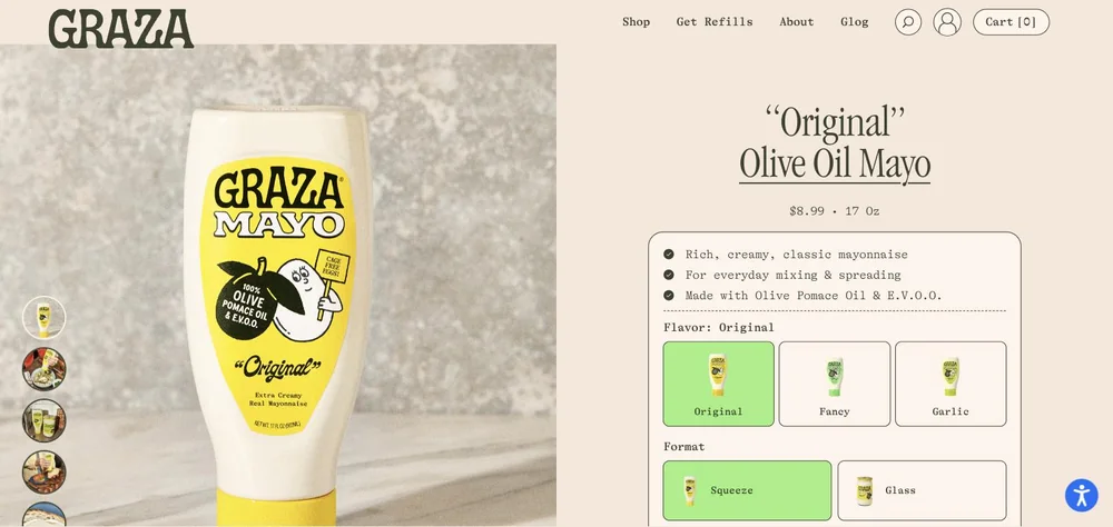 Graza landing page