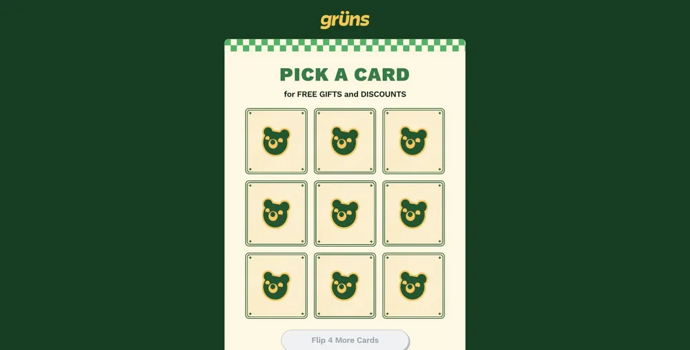 Grüns landing page