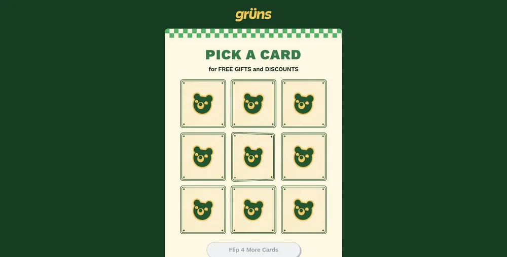 Grüns landing page