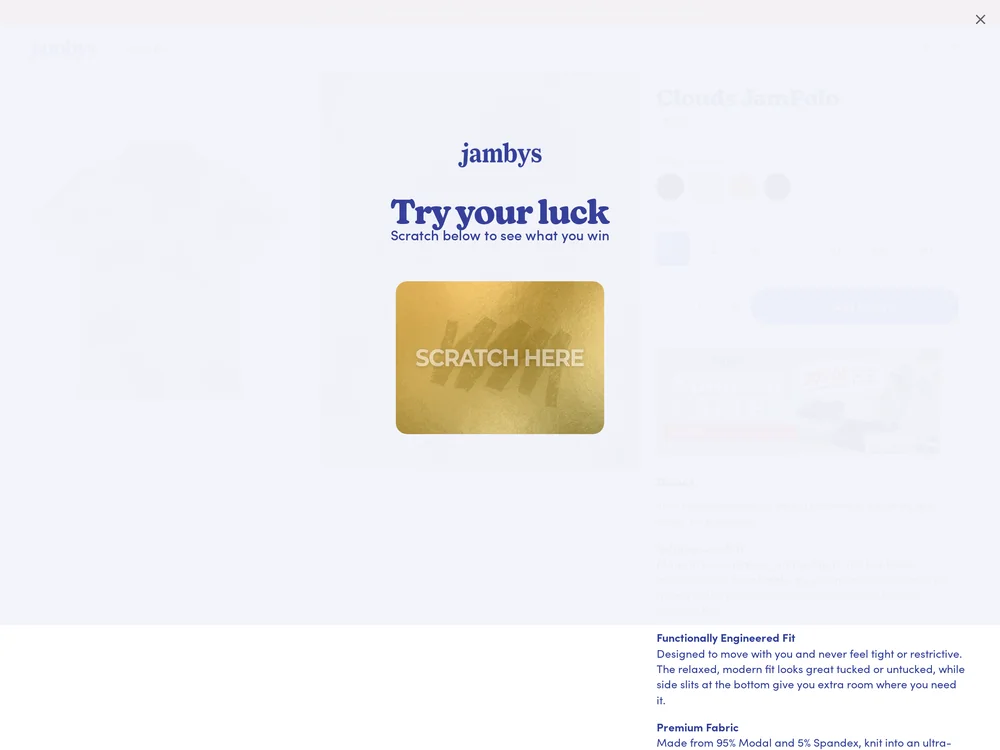 Jambys landing page