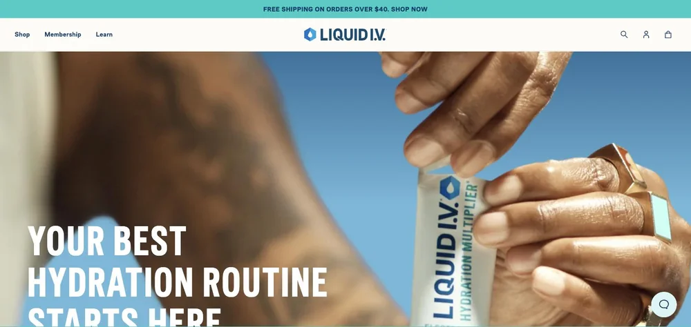 Liquid I.V. landing page