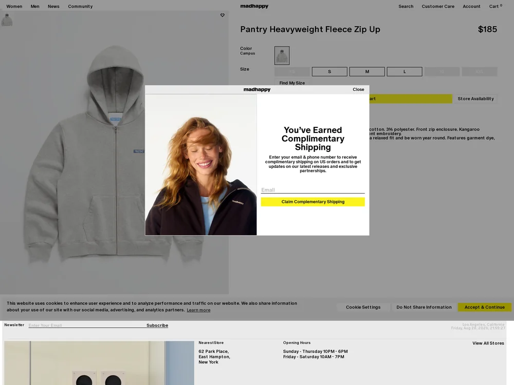 Madhappy landing page