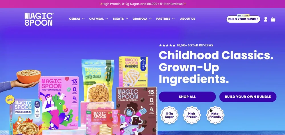 Magic Spoon landing page