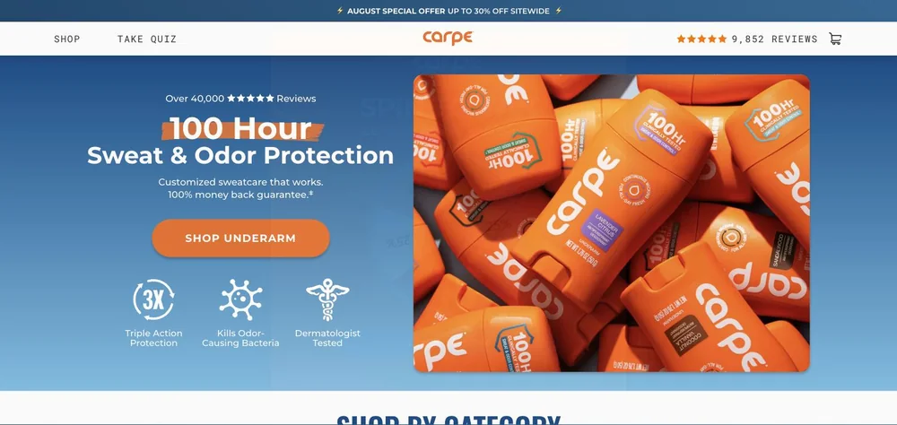Carpe landing page