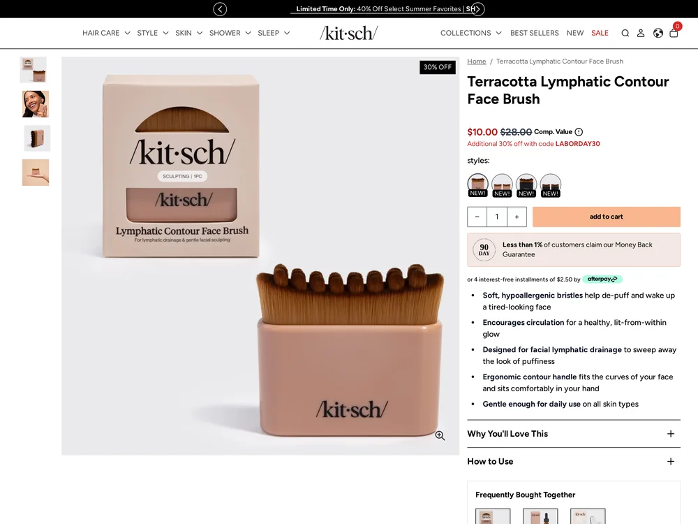 Kitsch landing page