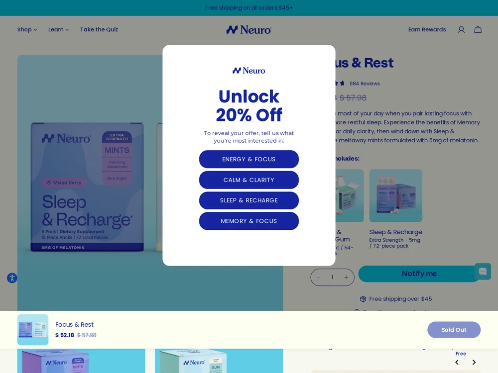 Neuro landing page
