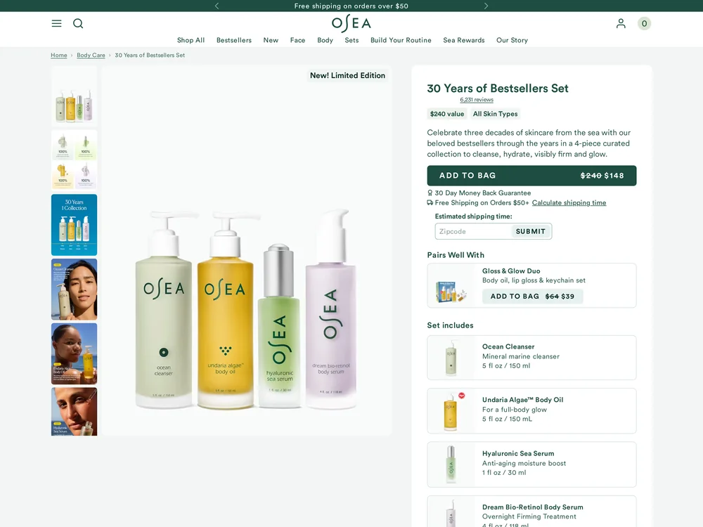 OSEA landing page