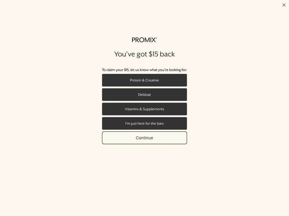 Promix landing page