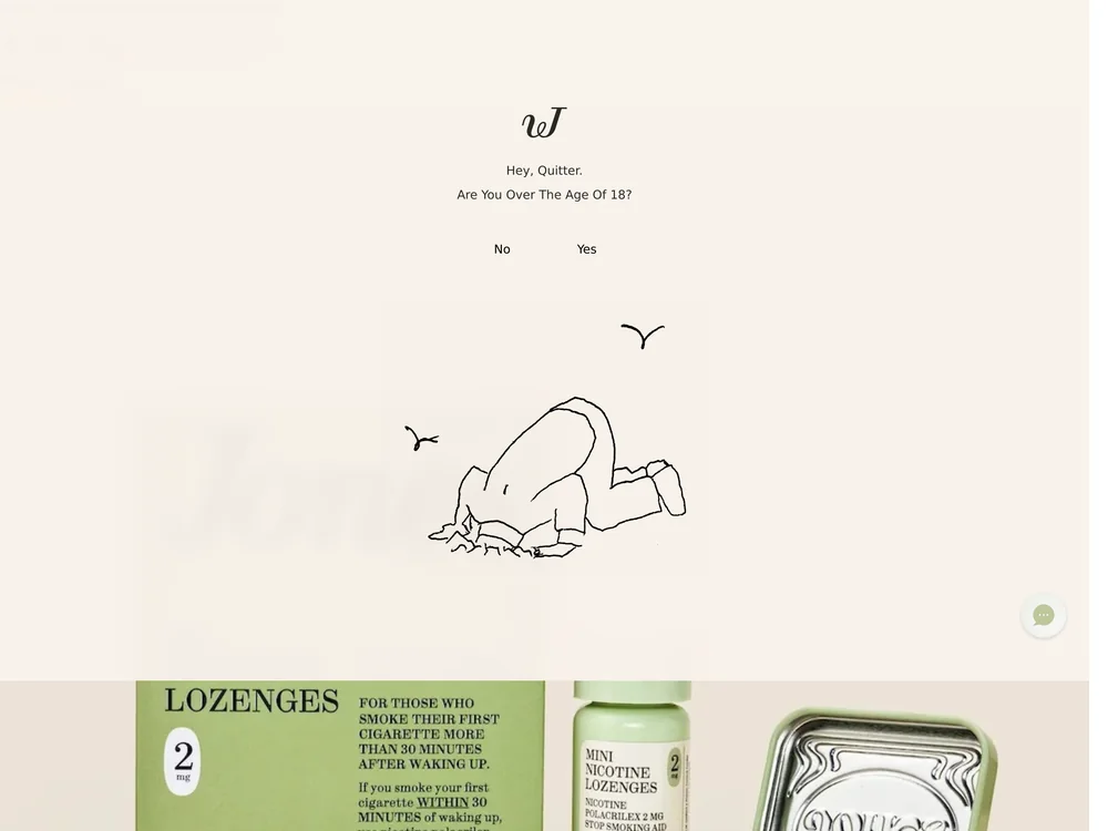 Quit With Jones landing page