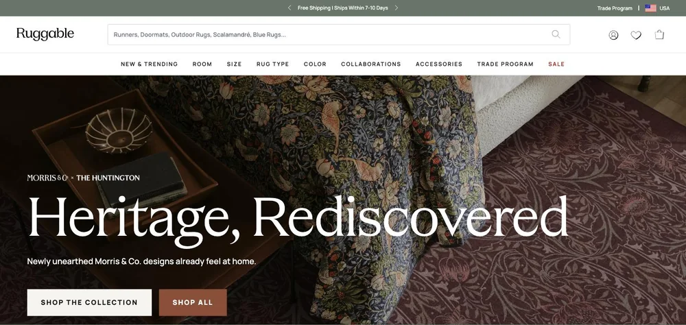 Ruggable landing page