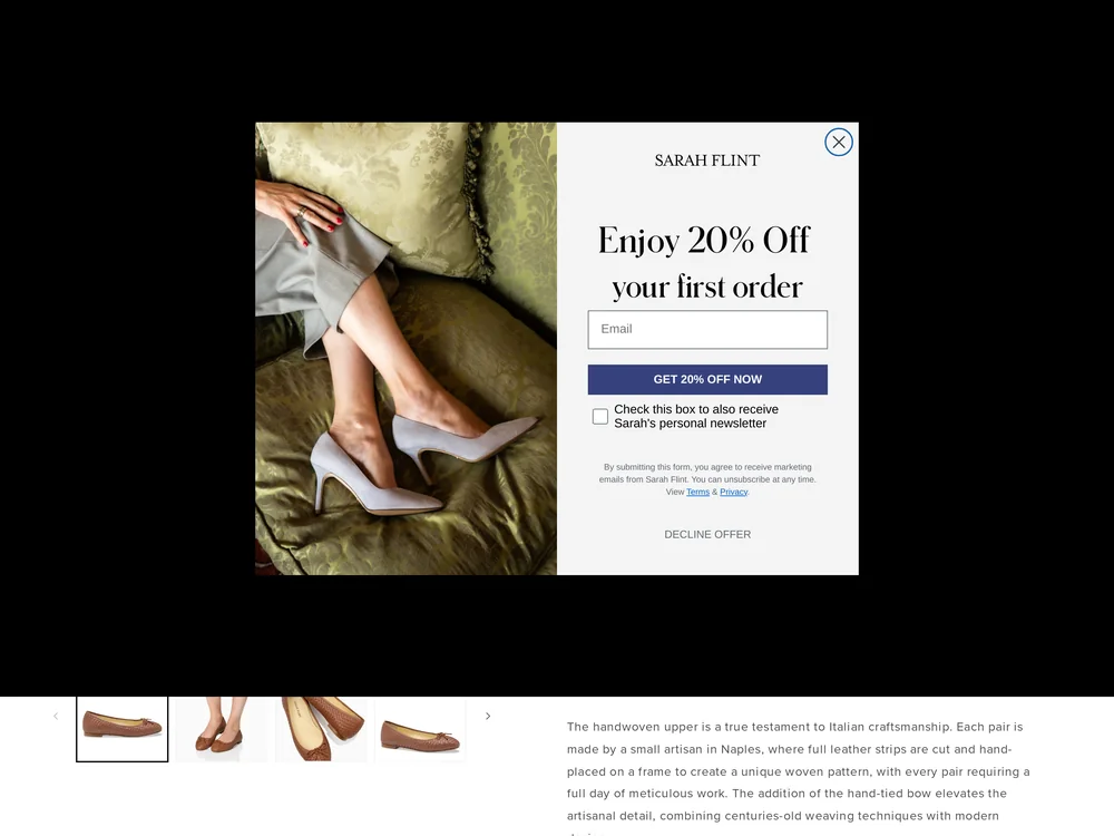 Sarah Flint landing page
